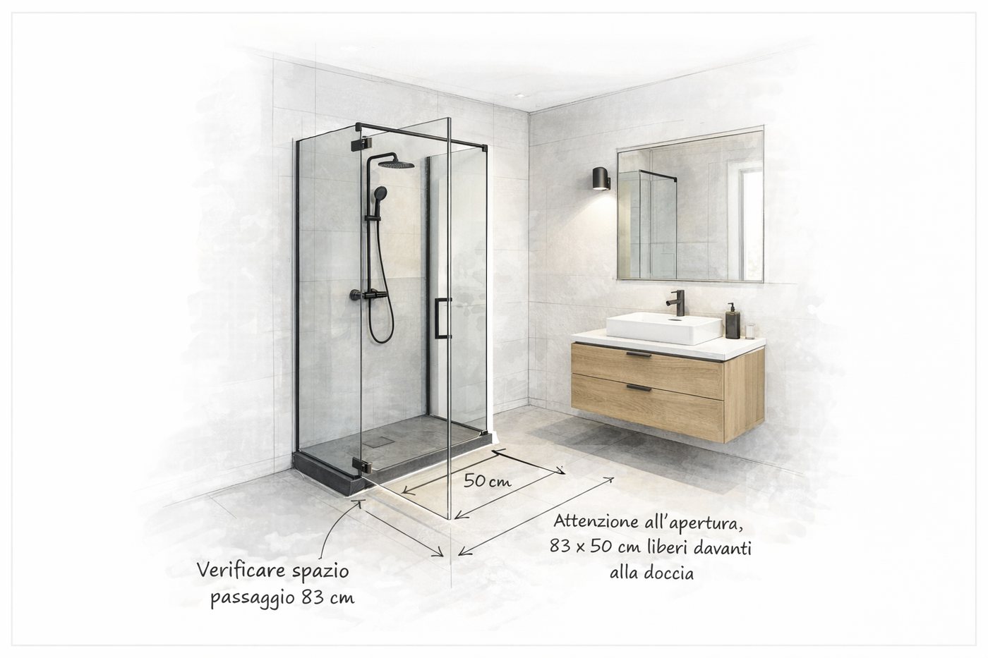 Bagno, lavanderia e spazi di servizio
